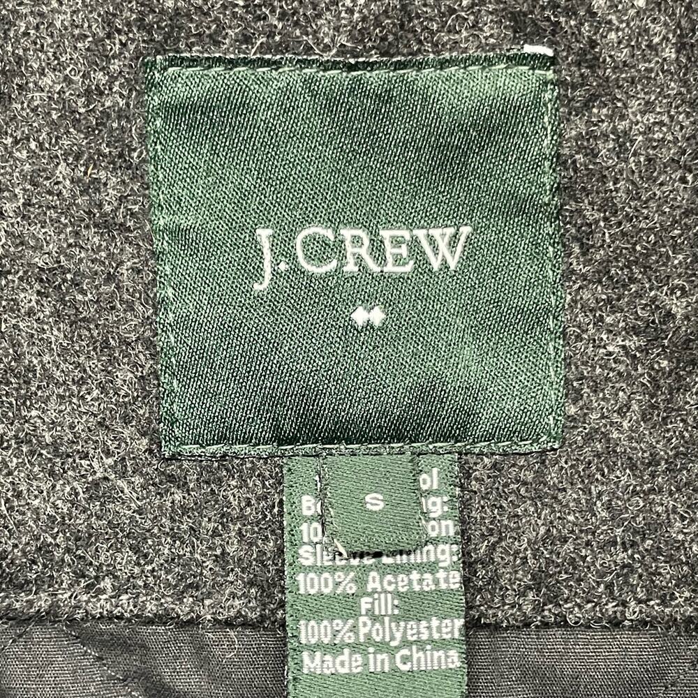 J. Crew Factory Charcoal Gray Wool Zip Front Biker Jacket Size S - Picture 8 of 13